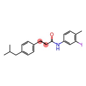 (2E)-N-(3-iodo-4-methylphenyl)-3-[4-(2-methylpropyl)phenyl]prop-2-enamide