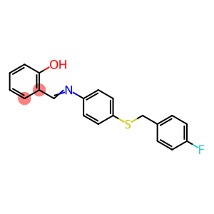 2-[((4-[(4-FLUOROBENZYL)SULFANYL]PHENYL)IMINO)METHYL]BENZENOL