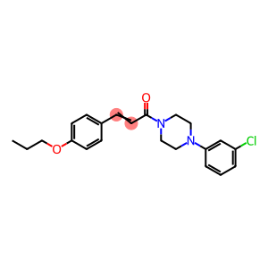 1-[4-(3-CHLOROPHENYL)PIPERAZINO]-3-(4-PROPOXYPHENYL)-2-PROPEN-1-ONE