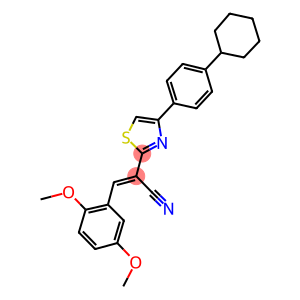 2-[4-(4-cyclohexylphenyl)-1,3-thiazol-2-yl]-3-(2,5-dimethoxyphenyl)acrylonitrile