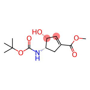 1-Cyclopentene-1-carboxylic acid, 4-[[(1,1-dimethylethoxy)carbonyl]amino]-3-hydroxy-, methyl ester, (3R,4S)-