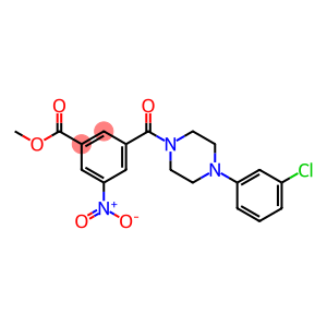 Benzoic acid, 3-[[4-(3-chlorophenyl)-1-piperazinyl]carbonyl]-5-nitro-, methyl ester