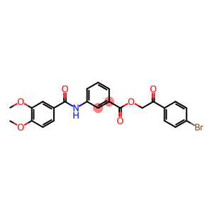 2-(4-bromophenyl)-2-oxoethyl 3-[(3,4-dimethoxybenzoyl)amino]benzoate