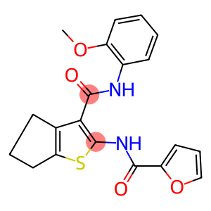 N-{3-[(2-methoxyanilino)carbonyl]-5,6-dihydro-4H-cyclopenta[b]thien-2-yl}-2-furamide