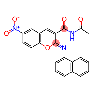 N-acetyl-6-nitro-2-(1-naphthylimino)-2H-chromene-3-carboxamide