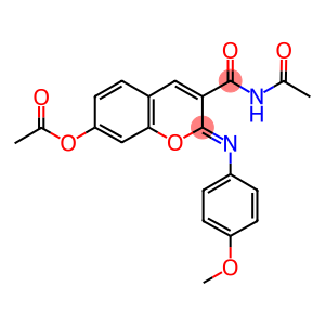 3-[(acetylamino)carbonyl]-2-[(4-methoxyphenyl)imino]-2H-chromen-7-yl acetate