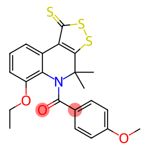 6-ethoxy-5-(4-methoxybenzoyl)-4,4-dimethyl-4,5-dihydro-1H-[1,2]dithiolo[3,4-c]quinoline-1-thione