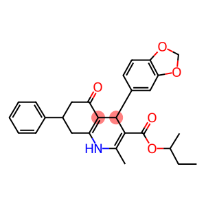 sec-butyl 4-(1,3-benzodioxol-5-yl)-2-methyl-5-oxo-7-phenyl-1,4,5,6,7,8-hexahydro-3-quinolinecarboxylate