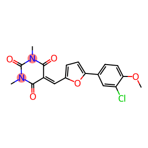 5-{[5-(3-chloro-4-methoxyphenyl)-2-furyl]methylene}-1,3-dimethyl-2,4,6(1H,3H,5H)-pyrimidinetrione