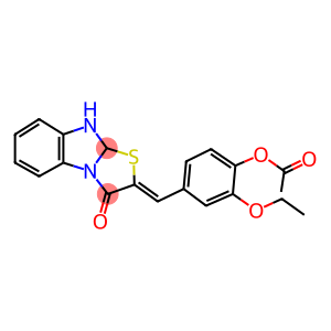 2-ethoxy-4-[(3-oxo-9,9a-dihydro[1,3]thiazolo[3,2-a]benzimidazol-2(3H)-ylidene)methyl]phenyl acetate