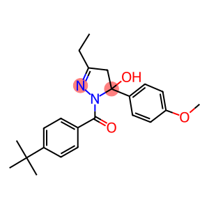 1-(4-tert-butylbenzoyl)-3-ethyl-5-(4-methoxyphenyl)-4,5-dihydro-1H-pyrazol-5-ol