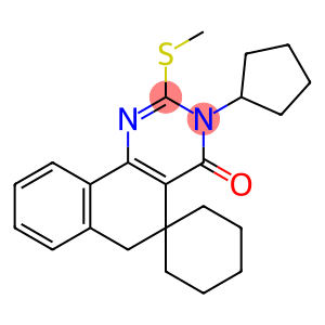 3-cyclopentyl-2-(methylsulfanyl)-5,6-dihydro-4(3H)-oxospiro(benzo[h]quinazoline-5,1'-cyclohexane)