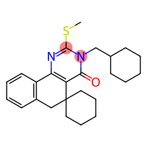 3-(cyclohexylmethyl)-2-(methylsulfanyl)-5,6-dihydrospiro(benzo[h]quinazoline-5,1'-cyclohexane)-4(3H)-one