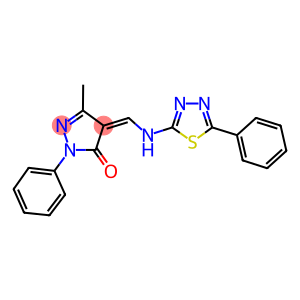 5-methyl-2-phenyl-4-{[(5-phenyl-1,3,4-thiadiazol-2-yl)amino]methylene}-2,4-dihydro-3H-pyrazol-3-one