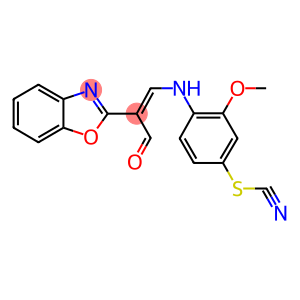 4-{[2-(1,3-benzoxazol-2-yl)-3-oxo-1-propenyl]amino}-3-methoxyphenyl thiocyanate