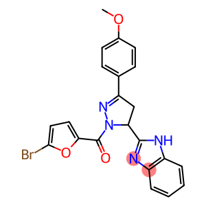 2-[1-(5-bromo-2-furoyl)-3-(4-methoxyphenyl)-4,5-dihydro-1H-pyrazol-5-yl]-1H-benzimidazole