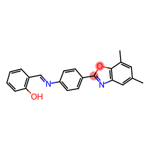 2-({[4-(5,7-dimethyl-1,3-benzoxazol-2-yl)phenyl]imino}methyl)phenol