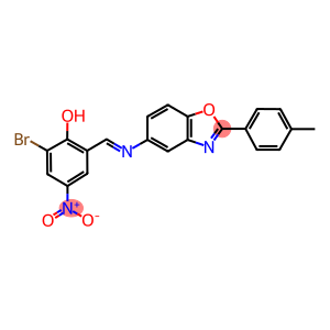 2-bromo-4-nitro-6-({[2-(4-methylphenyl)-1,3-benzoxazol-5-yl]imino}methyl)phenol