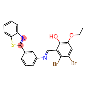 2-({[3-(1,3-benzothiazol-2-yl)phenyl]imino}methyl)-3,4-dibromo-6-ethoxyphenol