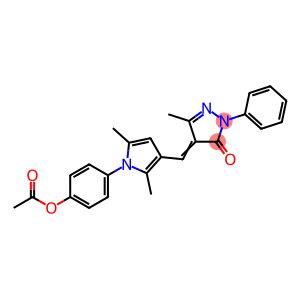 4-{2,5-dimethyl-3-[(3-methyl-5-oxo-1-phenyl-1,5-dihydro-4H-pyrazol-4-ylidene)methyl]-1H-pyrrol-1-yl}phenyl acetate