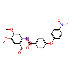 2-(4-{4-nitrophenoxy}phenyl)-6,7-dimethoxy-4H-3,1-benzoxazin-4-one