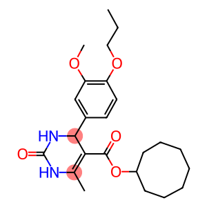 cyclooctyl 4-(3-methoxy-4-propoxyphenyl)-6-methyl-2-oxo-1,2,3,4-tetrahydro-5-pyrimidinecarboxylate