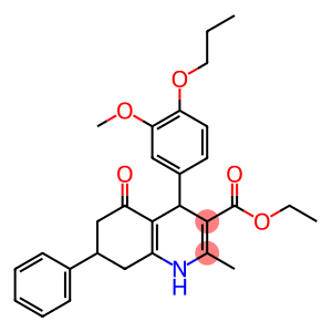 ethyl 4-(3-methoxy-4-propoxyphenyl)-2-methyl-5-oxo-7-phenyl-1,4,5,6,7,8-hexahydro-3-quinolinecarboxylate