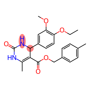 4-methylbenzyl 4-(4-ethoxy-3-methoxyphenyl)-6-methyl-2-oxo-1,2,3,4-tetrahydro-5-pyrimidinecarboxylate