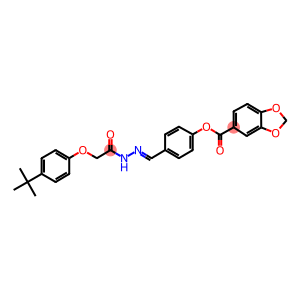 4-{2-[(4-tert-butylphenoxy)acetyl]carbohydrazonoyl}phenyl 1,3-benzodioxole-5-carboxylate