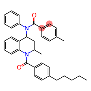 4-methyl-N-[2-methyl-1-(4-pentylbenzoyl)-1,2,3,4-tetrahydro-4-quinolinyl]-N-phenylbenzamide