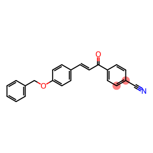 4-[3-(4-phenylmethoxyphenyl)prop-2-enoyl]benzonitrile