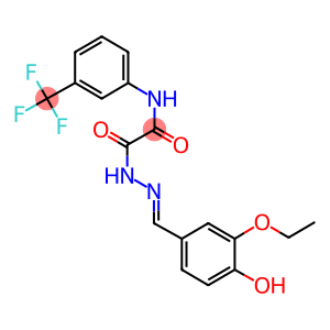 2-[2-(3-ethoxy-4-hydroxybenzylidene)hydrazino]-2-oxo-N-[3-(trifluoromethyl)phenyl]acetamide