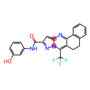 N-(3-hydroxyphenyl)-7-(trifluoromethyl)-5,6-dihydrobenzo[h]pyrazolo[5,1-b]quinazoline-10-carboxamide