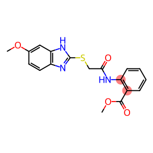 methyl 2-({[(6-methoxy-1H-benzimidazol-2-yl)sulfanyl]acetyl}amino)benzoate