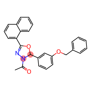 3-acetyl-2-[3-(benzyloxy)phenyl]-5-(1-naphthyl)-2,3-dihydro-1,3,4-oxadiazole