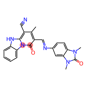 2-{[(1,3-dimethyl-2-oxo-2,3-dihydro-1H-benzimidazol-5-yl)imino]methyl}-3-methyl-1-oxo-1,5-dihydropyrido[1,2-a]benzimidazole-4-carbonitrile