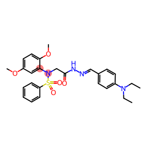 N-(2-{2-[4-(diethylamino)benzylidene]hydrazino}-2-oxoethyl)-N-(2,5-dimethoxyphenyl)benzenesulfonamide