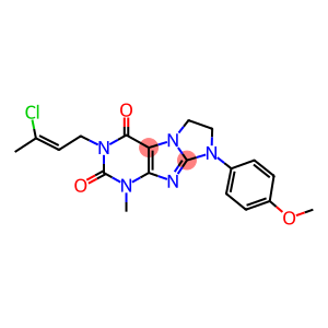 3-(3-chloro-2-butenyl)-8-(4-methoxyphenyl)-1-methyl-7,8-dihydro-1H-imidazo[2,1-f]purine-2,4(3H,6H)-dione