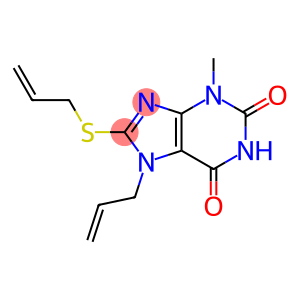 7-allyl-8-(allylsulfanyl)-3-methyl-3,7-dihydro-1H-purine-2,6-dione