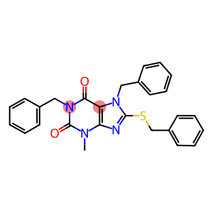 1,7-dibenzyl-8-(benzylsulfanyl)-3-methyl-3,7-dihydro-1H-purine-2,6-dione