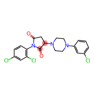 3-[4-(3-chlorophenyl)-1-piperazinyl]-1-(2,4-dichlorophenyl)-2,5-pyrrolidinedione