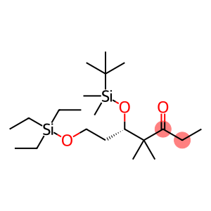 3-Heptanone, 5-[[(1,1-dimethylethyl)dimethylsilyl]oxy]-4,4-dimethyl-7-[(triethylsilyl)oxy]-, (5S)-