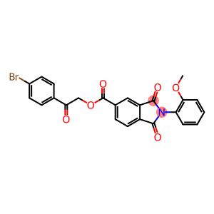 2-(4-bromophenyl)-2-oxoethyl 2-(2-methoxyphenyl)-1,3-dioxo-2,3-dihydro-1H-isoindole-5-carboxylate