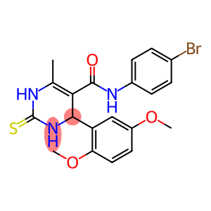 N-(4-bromophenyl)-4-(2,5-dimethoxyphenyl)-6-methyl-2-thioxo-1,2,3,4-tetrahydropyrimidine-5-carboxamide
