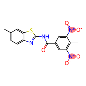 3,5-bisnitro-4-methyl-N-(6-methyl-1,3-benzothiazol-2-yl)benzamide