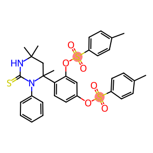 5-{[(4-methylphenyl)sulfonyl]oxy}-2-(4,6,6-trimethyl-3-phenyl-2-thioxohexahydro-4-pyrimidinyl)phenyl 4-methylbenzenesulfonate