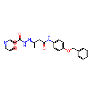 N-[4-(benzyloxy)phenyl]-3-[(3-pyridinylcarbonyl)hydrazono]butanamide
