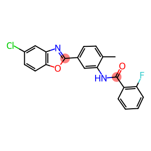 N-[5-(5-chloro-1,3-benzoxazol-2-yl)-2-methylphenyl]-2-fluorobenzamide