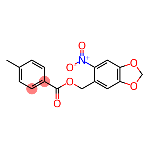 Benzoic acid, 4-methyl-, (6-nitro-1,3-benzodioxol-5-yl)methyl ester