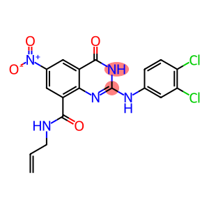 8-Quinazolinecarboxamide, 2-[(3,4-dichlorophenyl)amino]-3,4-dihydro-6-nitro-4-oxo-N-2-propen-1-yl-